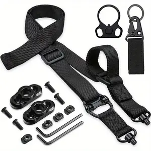 Tactical multifunctional sling, nylon material | Military grade quick adjustable sling rotation | Ring quick adjustable heavy-duty mounting strap