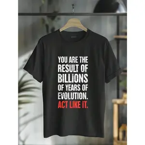 100% Cotton Theory Of Evolution / Funny Atheism & Charles Darwin T-Shirt