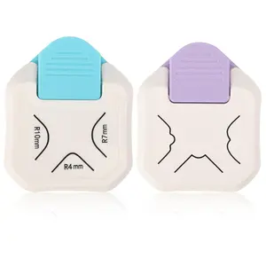 2pcs paper corner rounder punch, 3-in-1 corner cutter for card making, laminating cardstock, scrapbooking, and paper crafts; business cards (4 mm, 7 mm, 10 mm)