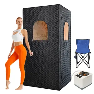 Portable Sauna for Home, Steam Sauna Tent with 3L Steamer, 1 Folding Sauna Chairs, Remote Control In-Home Spa