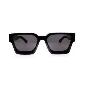 Unisex Sunglasses – Classic Black or Maroon with Retro Modern Rectangular Sunglasses