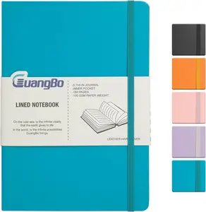Lined Journal Notebook for Work with 160 Pages, 5.6" x 8" Hardcover Medium Size Notebook for Writing Women Men