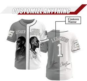 R&B Music Baseball Jersey, Custom Printed Rhinestone Effect Fan Shirt, Concert Apparel Gift