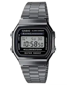 Casio A168WGG-1A Digital Watch Black Gold Tone