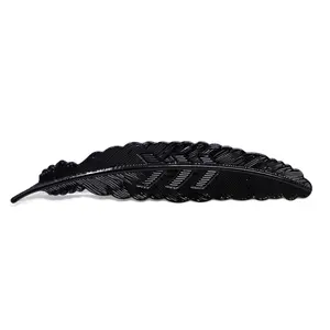 Aluminum Feather Hat Accent- Black