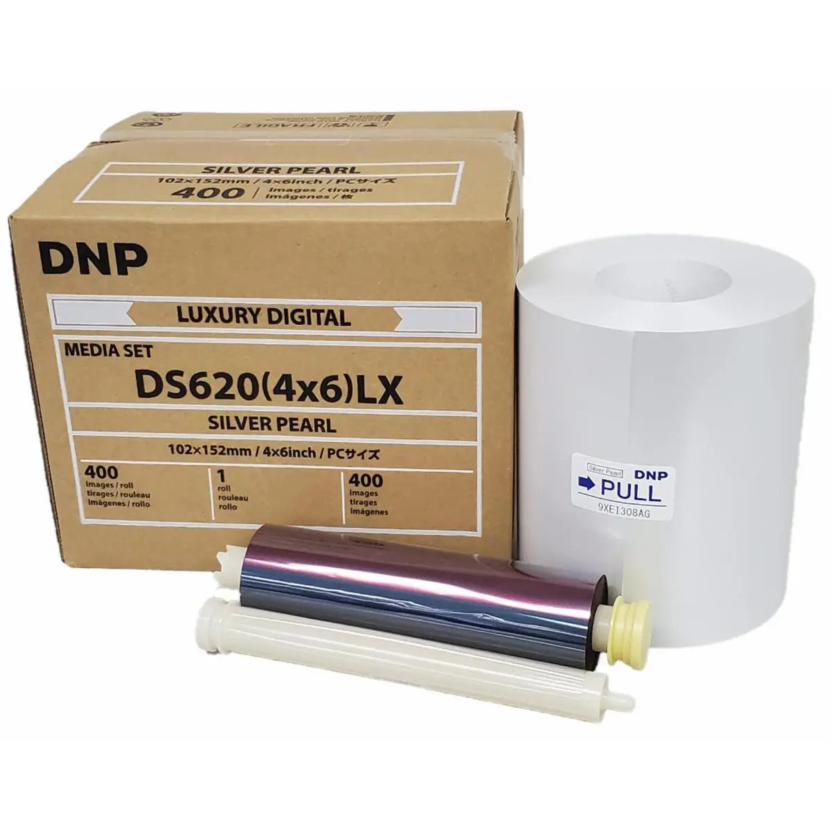 DNP DS620A Printer Luxury Media, 4x6 Silver Pearl Roll, 400 Prints