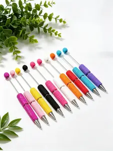 30 Pieces Candy-Colored Rhinestone DIY Jewelry Ballpoint Pens, 10 Extension Rods, Replacement Ink Refills, Aesthetic Stationery Gifts