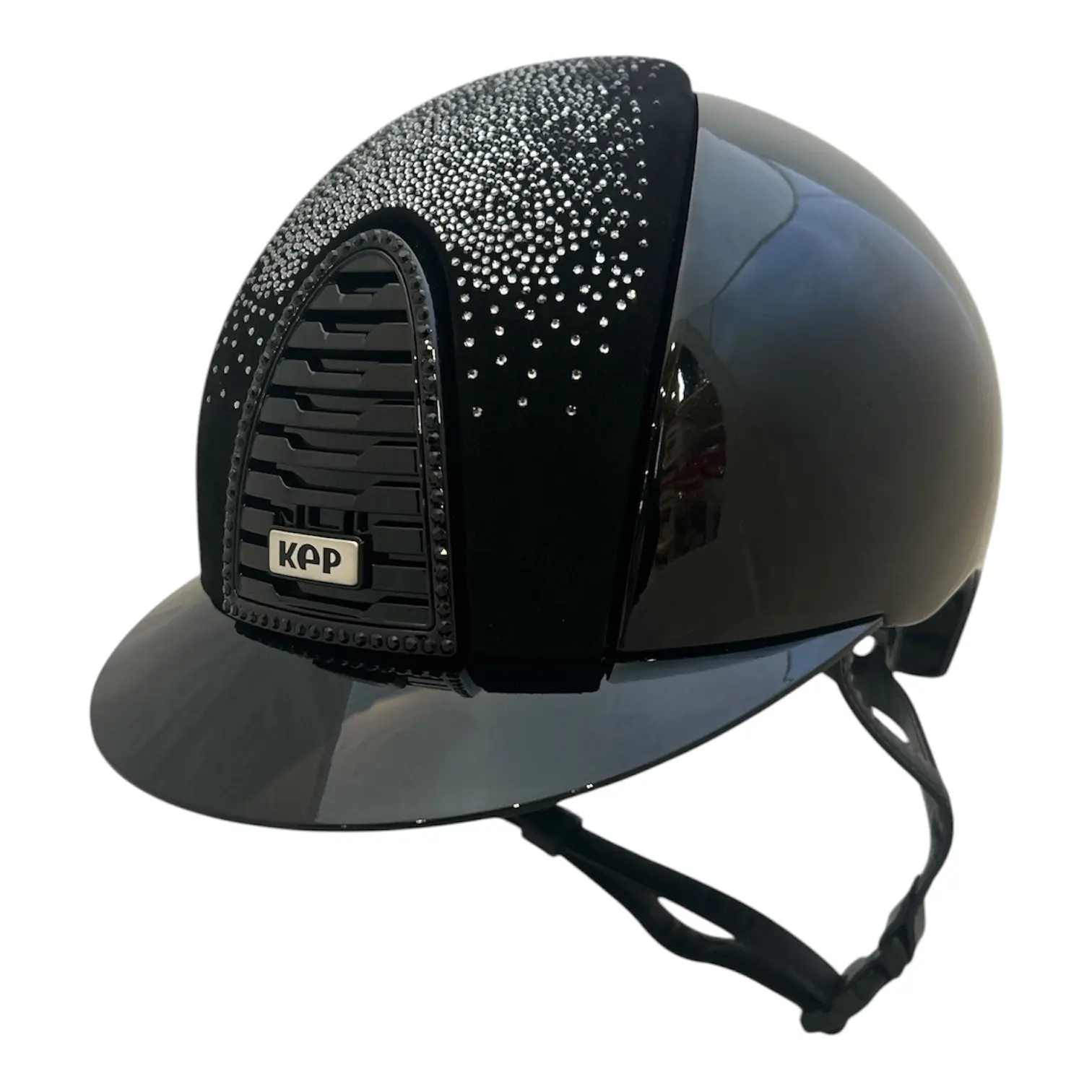 KEP Cromo 2.0 Polish Black with Nebula Black and Silver Front Insert and Black Crystal Frame Helmet