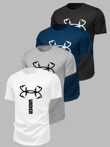 Men's Short Sleeve T-Shirt, Quick-Dry Breathable Sports Top, Loose Fit Round Neck, Summer Training Wear, Moisture-Wicking Running Tee