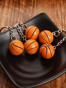 1pc Creative Mini Basketball Keychain, Backpack Key Accessory, Car Key Pendant, Business Gift, Valentine's Day Present, Birthday Small Gift, Basketball Theme Party Favor