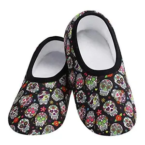 Womens Skinnies Slippers Skulls
