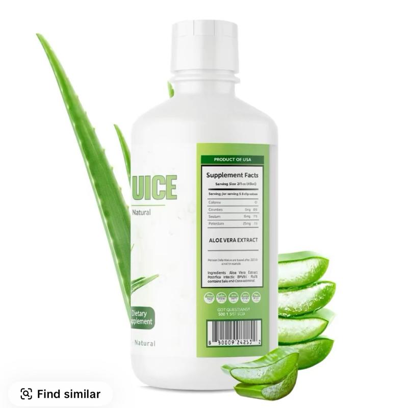Aloe Vera Juice - 32 fl oz - Unflavored and Gluten Free Drink 100% concentrated Jugo de Sabila - Made in USA