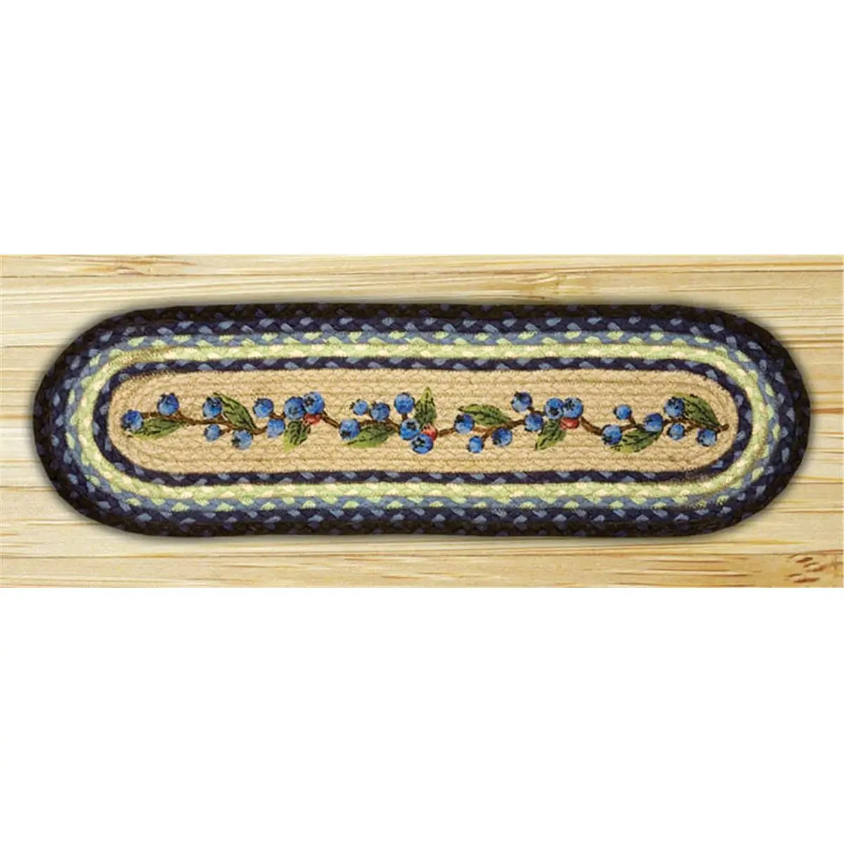 Capitol Importing 49-ST312B Blueberry - 27 in. x 8.25 in. Oval Stair Tread