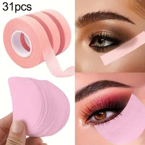 31pcs Ocular Makeup Tape Set Eyeshadow Application, Eyeliner Stencil Tape for Precise Makeup, Lash Protection Pads for Eyelash Extensions, Cosmetic Accessories for Ocular Makeup, Makeup Tool Set