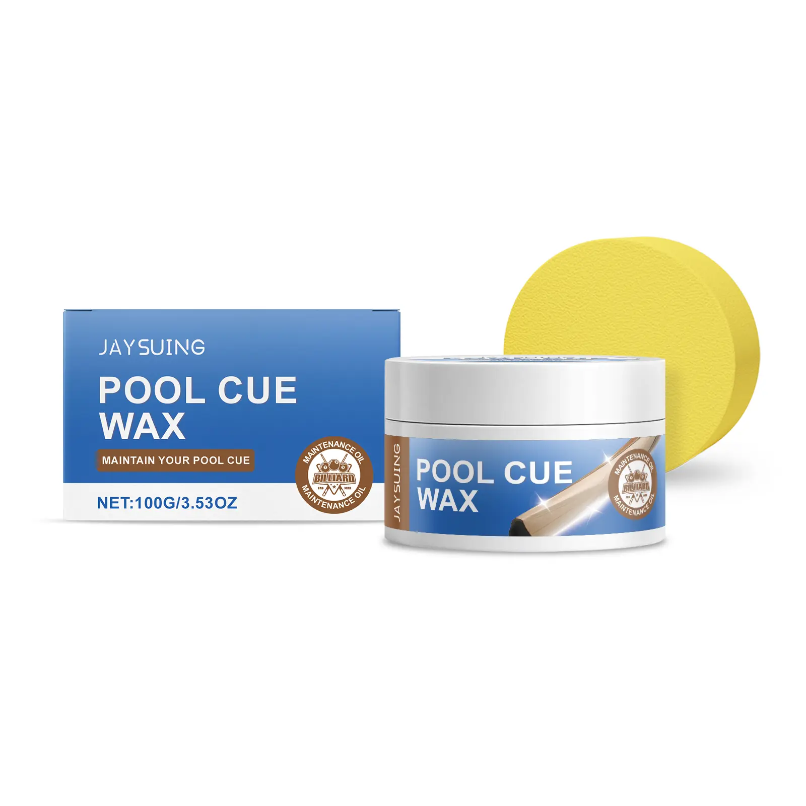 Jaysuing Beeswax Mineral Oil Billiard Cue Maintenance Cream - Cue Cleaning, Moisture Locking, Wooden Shaft Renovation, Reduce Wear and Tear Home Care Supply, Daily Home Care