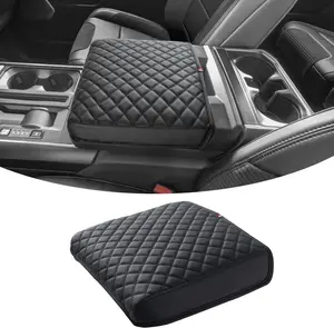 Armrest Cover Compatible with 2021 2022 2023 2024 2025 Ford F150 PU Leather  Interior Accessories, Customized Anti-Scratch Leather Armrest Lid Protector Pad (Work Surface Console Only)