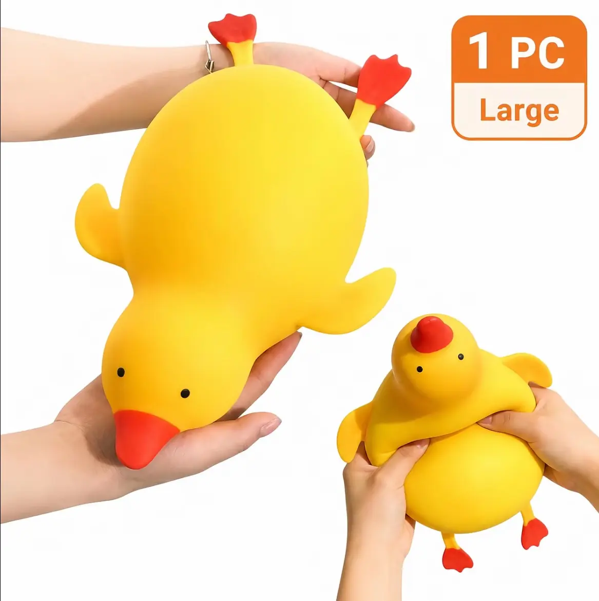 Jumbo Stretch Duck Squishy Toy - Kawaii Soft Toy for Adults, Relaxation & Stress Relief, Party Gifts for Parties & Festive Home Occasions, Autumn Birthday Gifts, Boyfriend Birthday Gift, 2026 Halloween Decor, Teen Non Toxic Party Favor