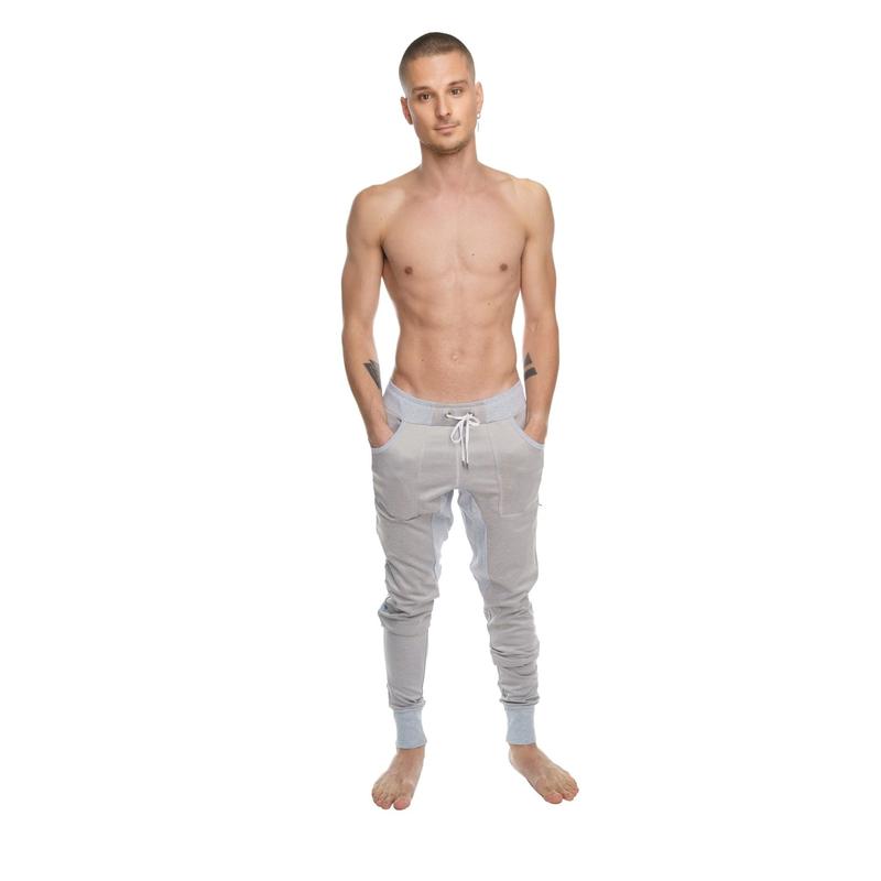 **Winter Edition** Performance-Luxe-Fleece Long Cuffed Jogger & Yoga Sweat Pants (Stainless Steel Grey)