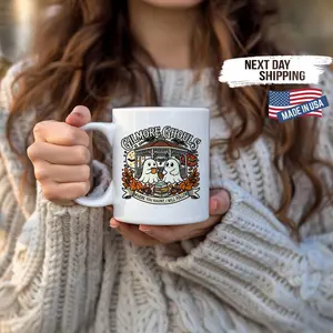 Gilmore Ghouls Mug, Ghost Parody Halloween Mug, Fall Mug for Gilmore Girl Fans, Fall Season Drinkware, TV Show Fan Mug, Fall Season Mug Coffee - Tea Mugs, Office Mug, Gift Mug - White Mug