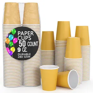 9 Oz. Yellow Paper Cups | 50 Count 9 Oz. Yellow Paper Cups | 50 Count