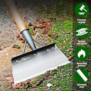 Handleless Stainless Steel Shovel for Outdoor Garden Cleaning Multifunctional Yard Weeding Tool with Precision Forging Durability & Quenching Process