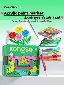Kongse Acrylic Paint Marker Brush Type Double Head