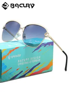 BACURY Retro Stainless Steel Polarizing Sunglasses With Square Frames, Versatile For Beach Vacations, Windproof, Dustproof, Uv Resistant Daily Travel, Driving And Hiking To Reduce Glare