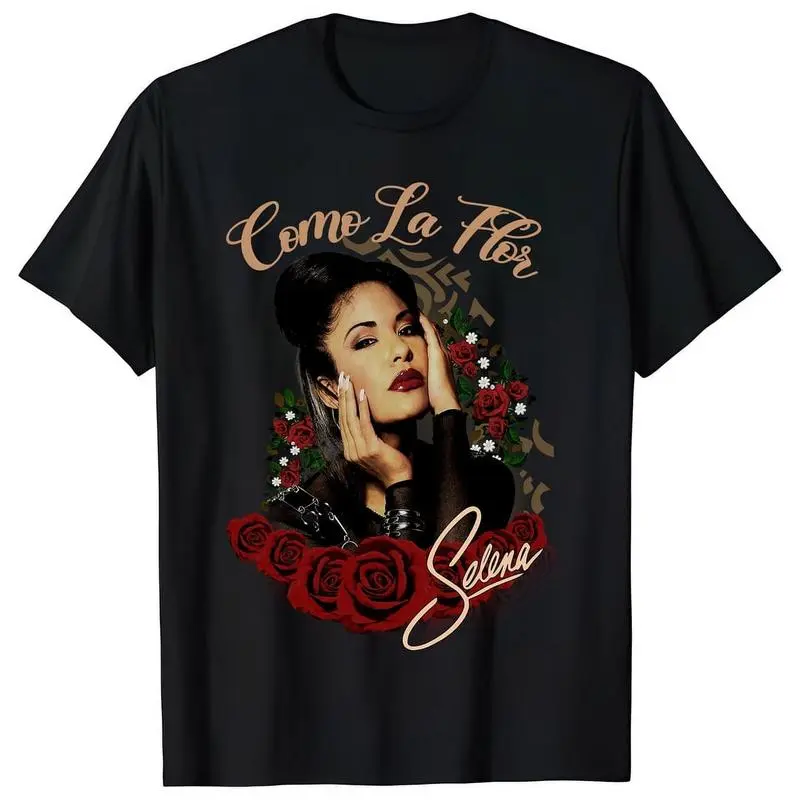 Selena Quintanilla T-Shirt, Como La Flor Mexico Music Shirt, Spanish Quote T-shirt, Fashion Cotton Full Colors Full Sizes For Men Women Menswear Top Unisex, Vintage Mexican Streetwear Unisex Shirt.