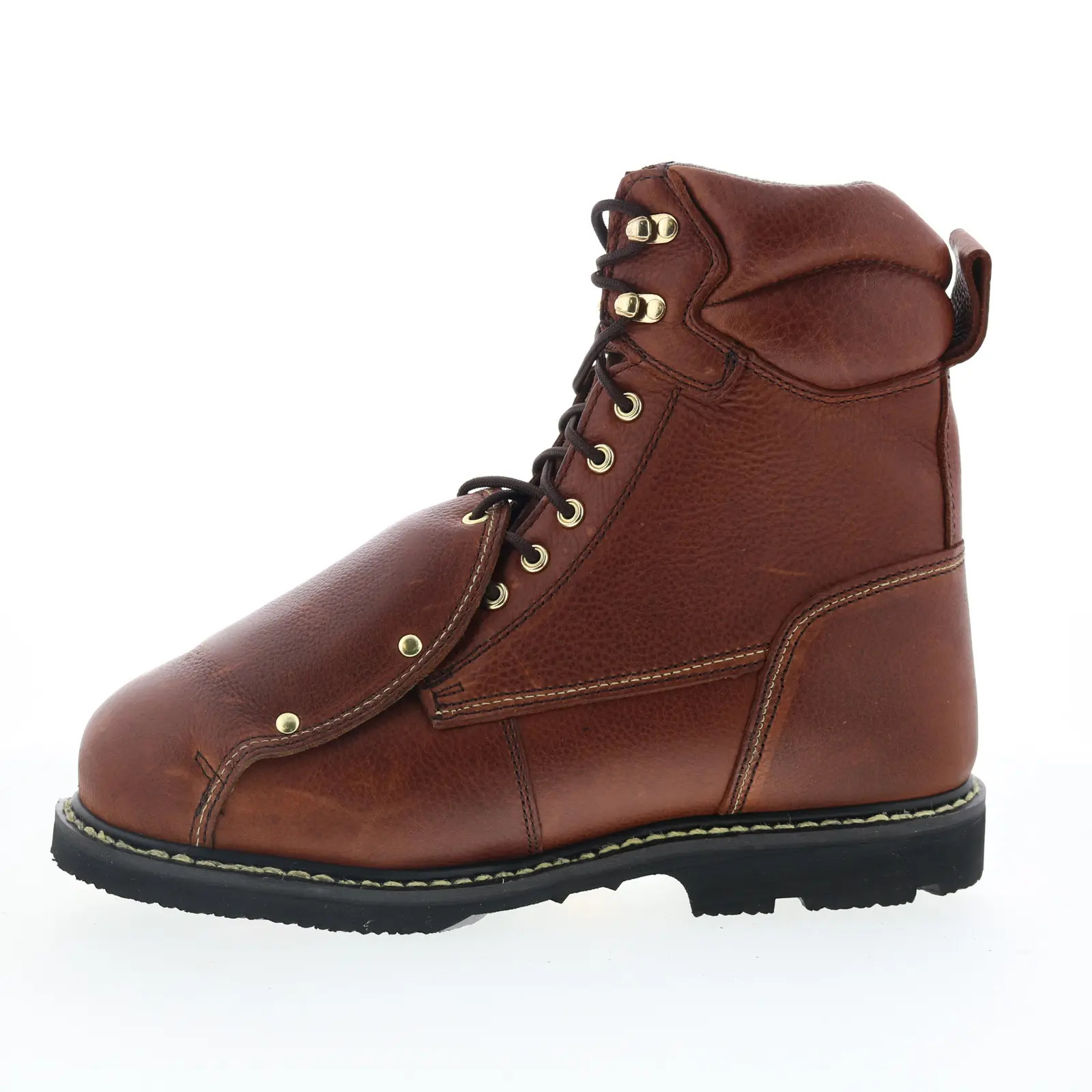 Iron Age Mens Work Boots Sz 8.5 C Met Guard 8 Inch Brown 