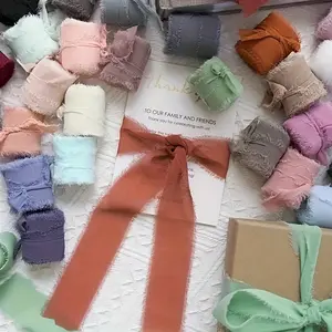 Soft Chiffon Ribbon Roll, Perfect for Wedding Decor & Gift Wrapping, High-Quality Fabric Material, Ideal for DIY Projects & Special Occasions