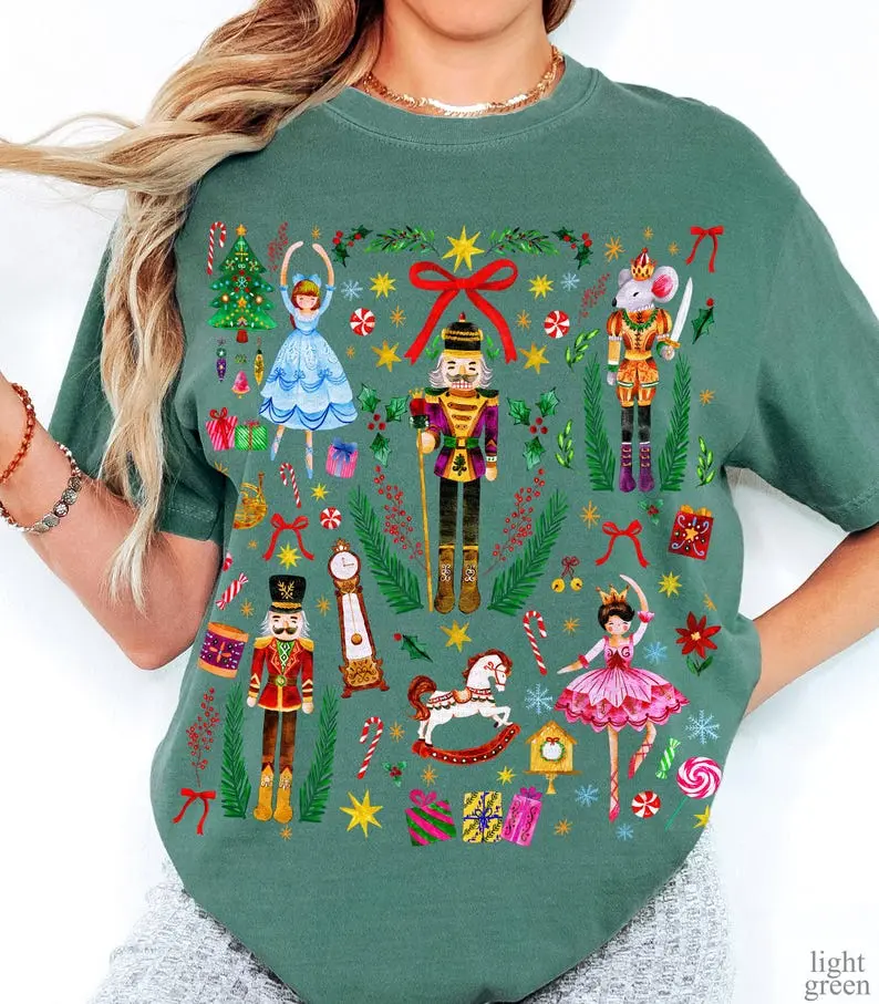 Comfort Colors Vintage Christmas nutcracker Sweatshirt holiday party sweater Xmas sweater nutcracker ballet Sweatshirt cottagecore gifts