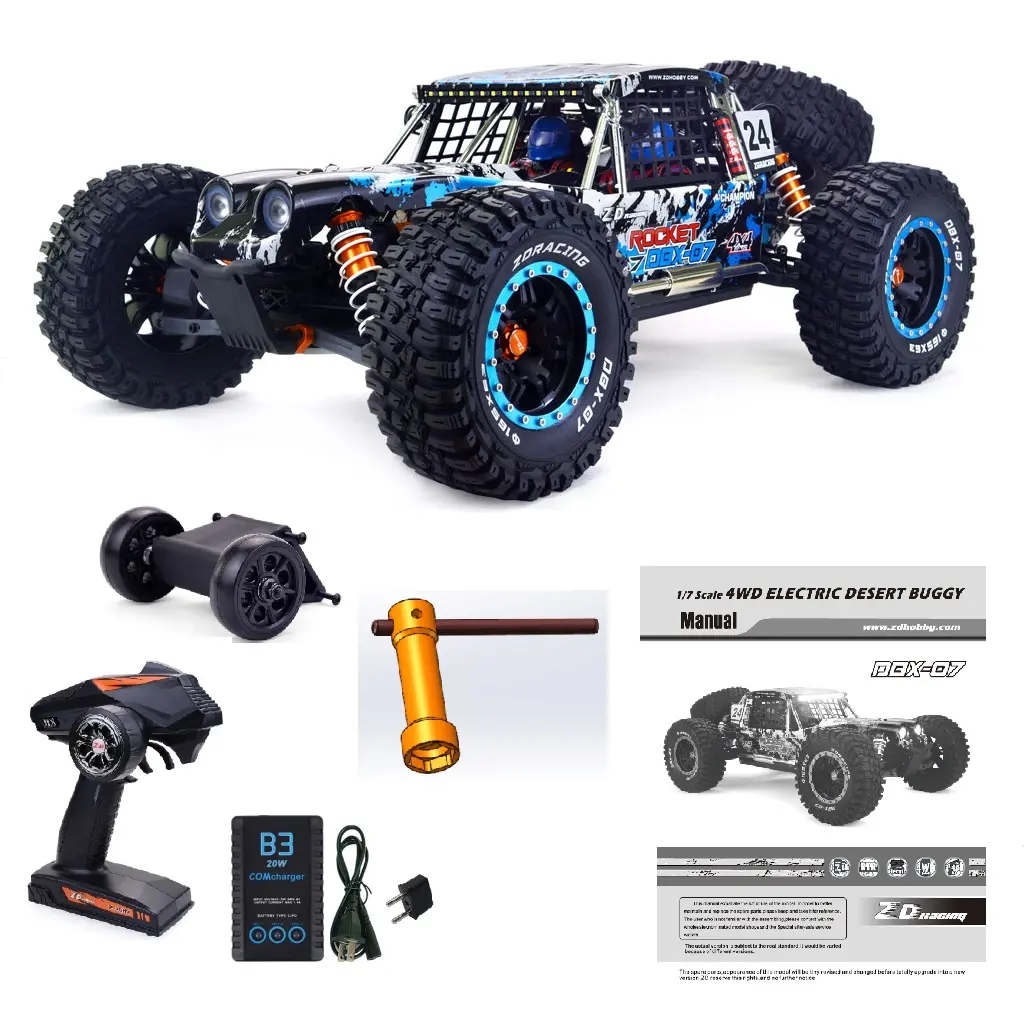 1/7 Scale Brushless Motor RC Car - High-Speed Performance, Durable Construction Electric Remote Control Car for Unisex Adult Hobby Enthusiasts, Outdoor Racing Toy