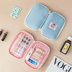 Nylon Portable Travel Medical Bag Cute Waterproof Emergency Kit Soft Drug Storage Pouch Handy Home First Aid Kit