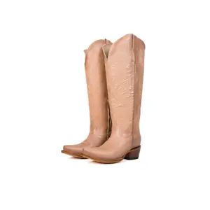 Perla Tall Wide Calf Snip Toe Cowgirl Boot