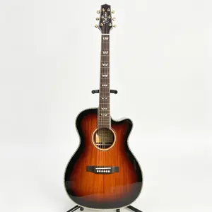 Tkmine acoustic guitar Sunset color Spruce wood top, rosewood back panel Rosewood Fretboard Oyster shell inlay