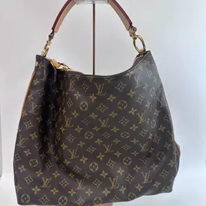 Pre-owned Louis Vuitton leather Shoulder Bags Sully MM Hobo Shoulder Bag in Monogram Coated Canva