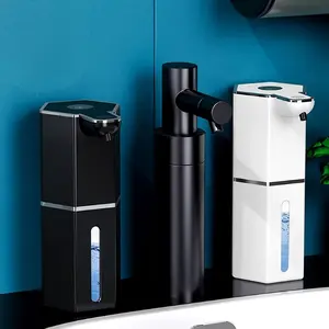 Contactless foaming hand sanitizer dispenser, hands-free sensor pump head, USB‑C rechargeable, 14 oz (400 ml) capacity, IPX5 waterproof rating, wall-mounted installation, suitable for bathroom and kitchen