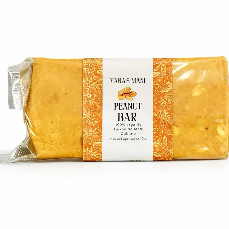 Yana’s Mani 1 each Fresh Snack Protein Low Sugar Peanut Bar - 100% Natural and Delicious Snack Option Flavor