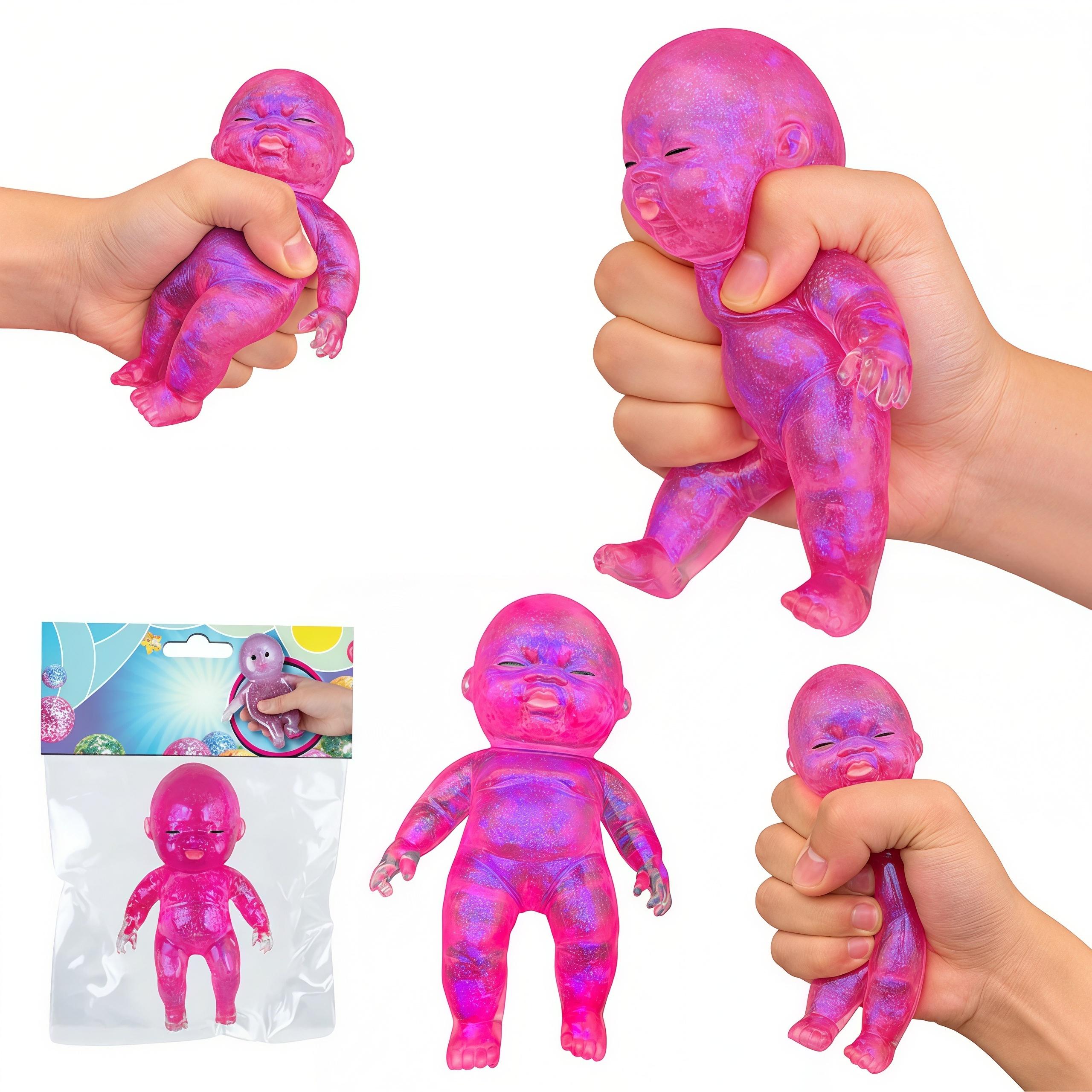 Curiosities Sugar Swaps Jumbo Baby Squishy Toy, Slow Rising Glitter Squeeze Toy for Stress Relief, Soft Sensory Fidget Toy for Kids & Adults, Cute Stretchy Collectible Squishies，stress relief silicone，toys grown，sugar swaps squishy