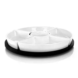 Gibson Elite Gracious Dinning 6-Piece Stoneware Serving Set with Tray