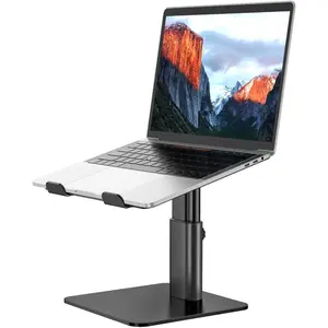 LSX6N Laptop Stand, Ergonomic Adjustable Notebook Riser, Computer Holder, Laptop Mount Compatible with 10-15.6" Laptops, Black