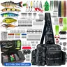【Black Friday】92/106/200/382pcs outdoor fishing lure set, Fishing Tackle, Fishing Supplies, including fishing gear box, storage bag, tool kit, soft bait, hard bait, surface bait set, universal for seawater and fresh water