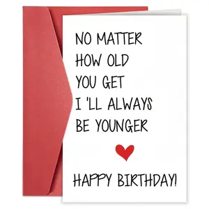 A Fun Birthday Card, Suitable for an Older Sister, Designed for Her with a Cheeky Touch, I Will Always Be a Youthful Card, Greeting Cards