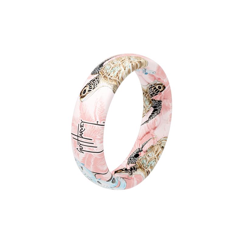 Guy Harvey Pink Sea Turtle Thin Ring