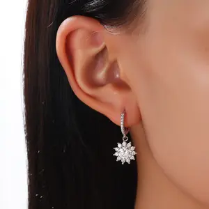 STUNNA LADY Moissanite Earrings for Women, Twilight Stars Earrings for Women 925 Sterling Silver 2ct 4ct Moissanite Diamond Dangle Drop Earrings for Women Birthday Mothers Day Gifts with Certificate of Authenticity