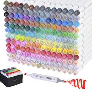 colored brush markers, 30/60/80/168pcs/set dual tip coloring markers for adults and artists, colorful drawing markers coloring set for painting