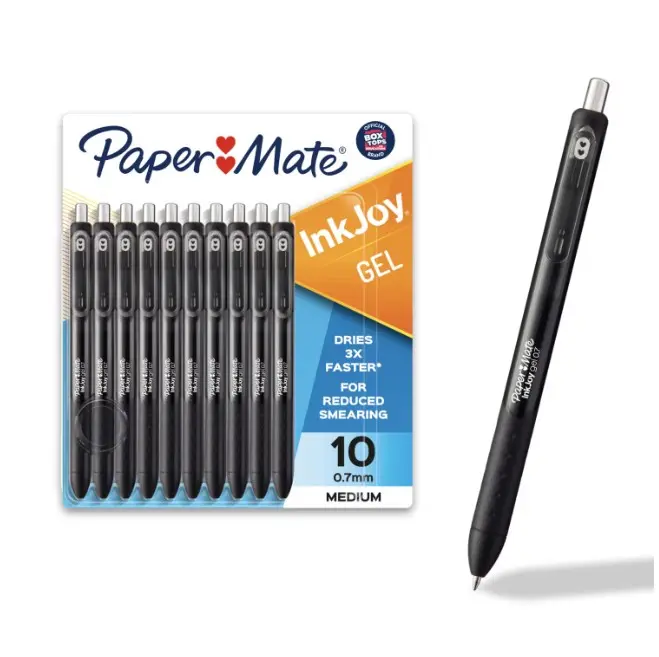 Paper Mate InkJoy Gel Pens, Medium Point, Black, 10 Count
