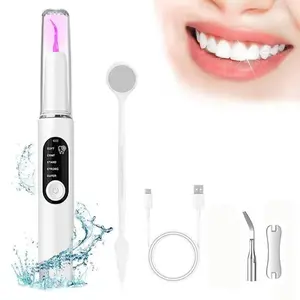 Plaque/Tartar Remover for Teeth, Dental Calculus Remover Teeth Cleaning Kit with LED Light & 5 Adjustable Modes Tartar Remover-Cleansing Mouth Care Father's Day Gift Long Battery Life Waterproof Oral