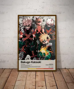Limited Bakugo Katsuki Poster - Anime Manga Poster - Minimalist Anime Poster - Anime Manga Print - Movie Poster - Retro Vintage Poster Art