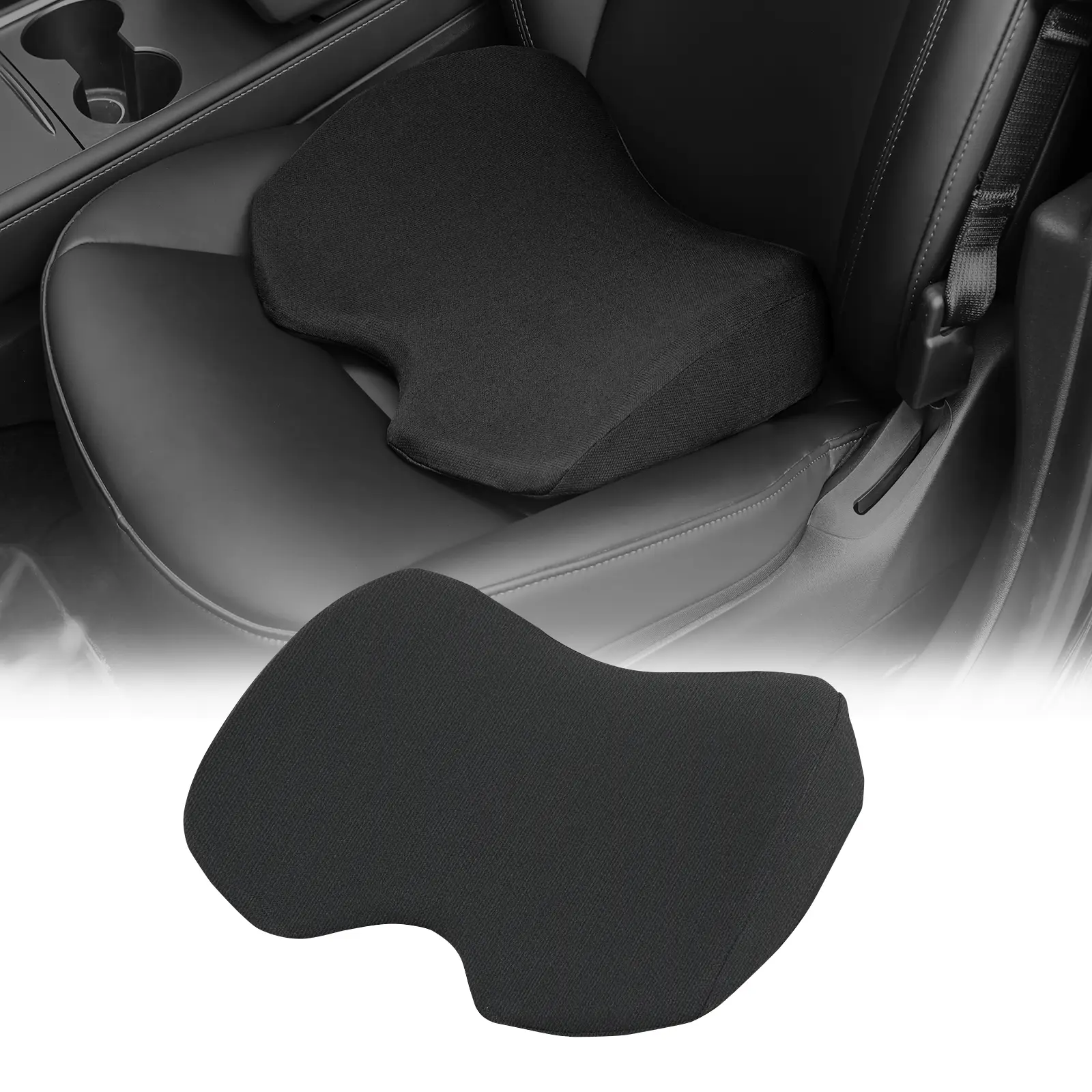 Nilight Ergonomic Lumbar Support Wedge Seat Cushion - Black Mesh, Breathable, Non-Slip, Zipper Cover, Height-Adjusting, Machine Washable, Sciatica & Tailbone Pain Relief, Home Study Use, Gift Option